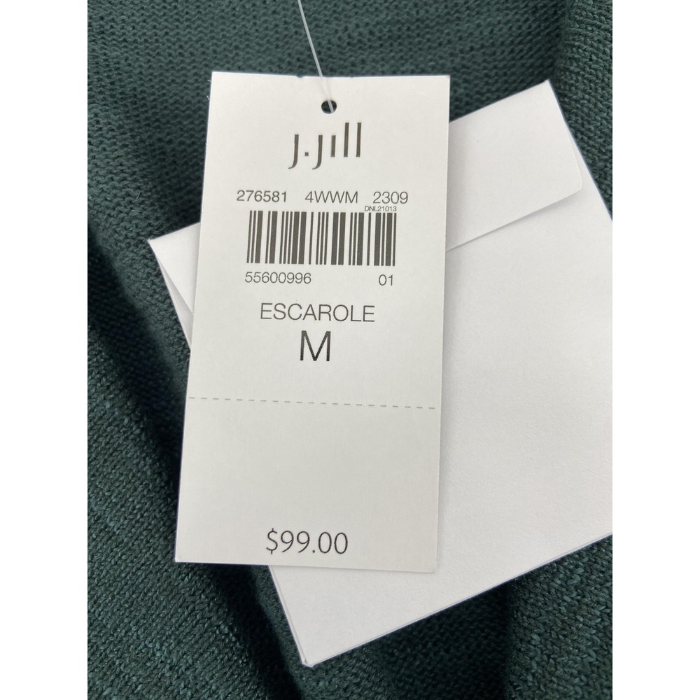 J Jill Sweater Womens Medium Green Escarole Cardigan Button Knit‎ Jacket Casual - Picture 4 of 9